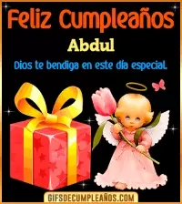 GIF Feliz Cumpleaños Dios te bendiga en tu día Abdul